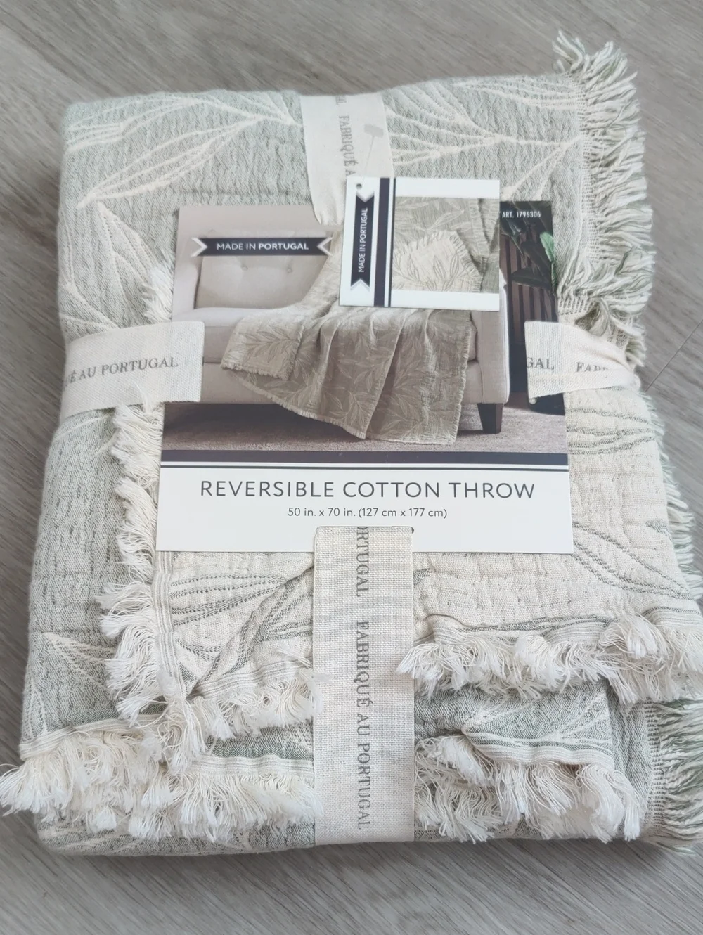 New!Nemcor Cotton Throw Blanket Cottage Reversible Lightweight Fringe Throw Y2K